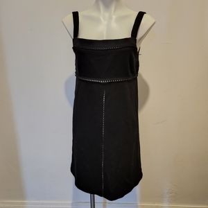 Missoni Knit Black Sheath Dress Striped Accent Panels 8